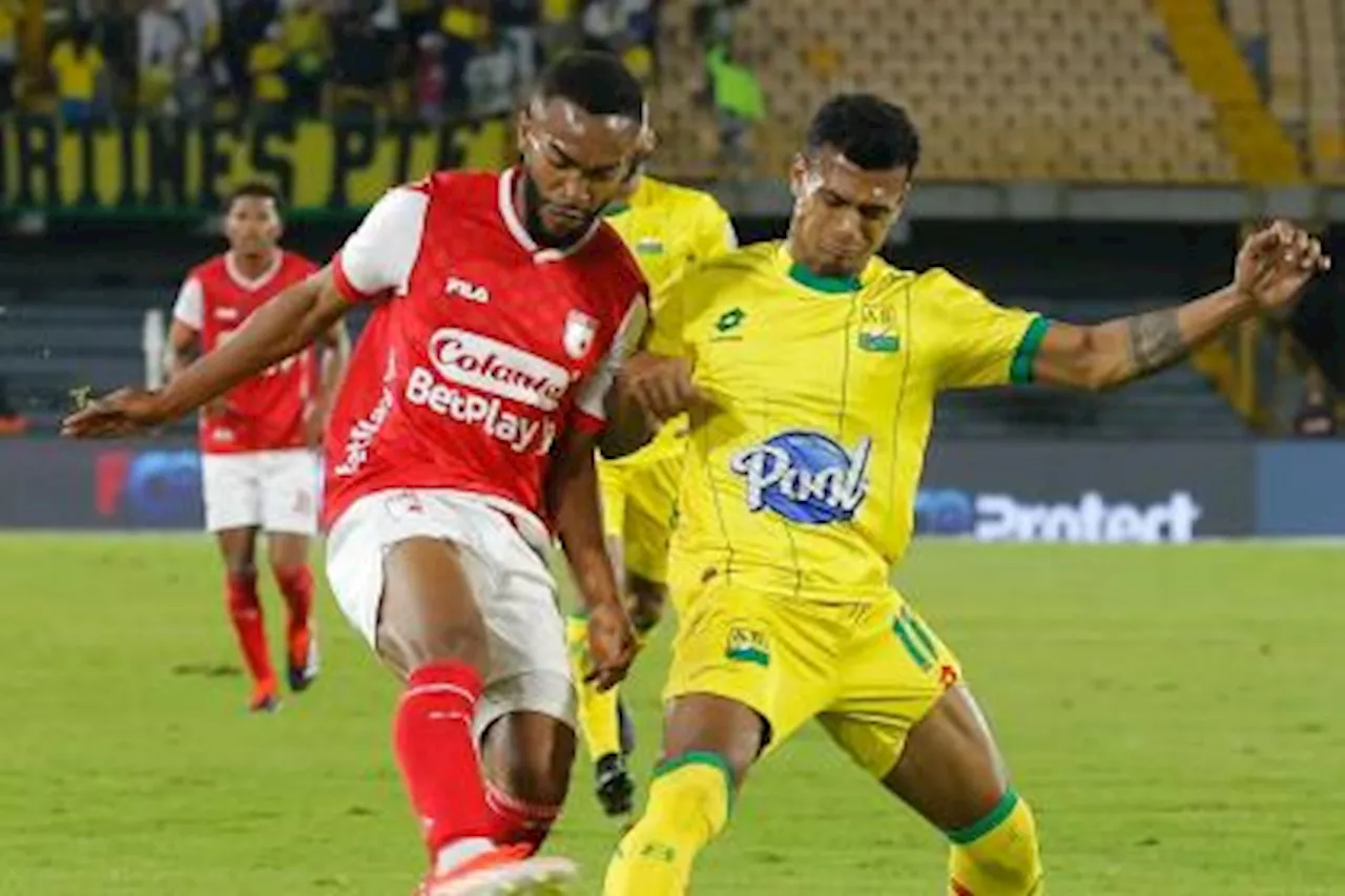 Tablas entre felinos: Santa Fe y Bucaramanga empataron en Copa BetPlay