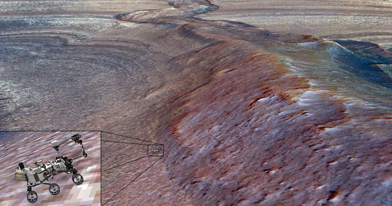 NASA Mars Rover Following Path of What Appears to Be Ancient River