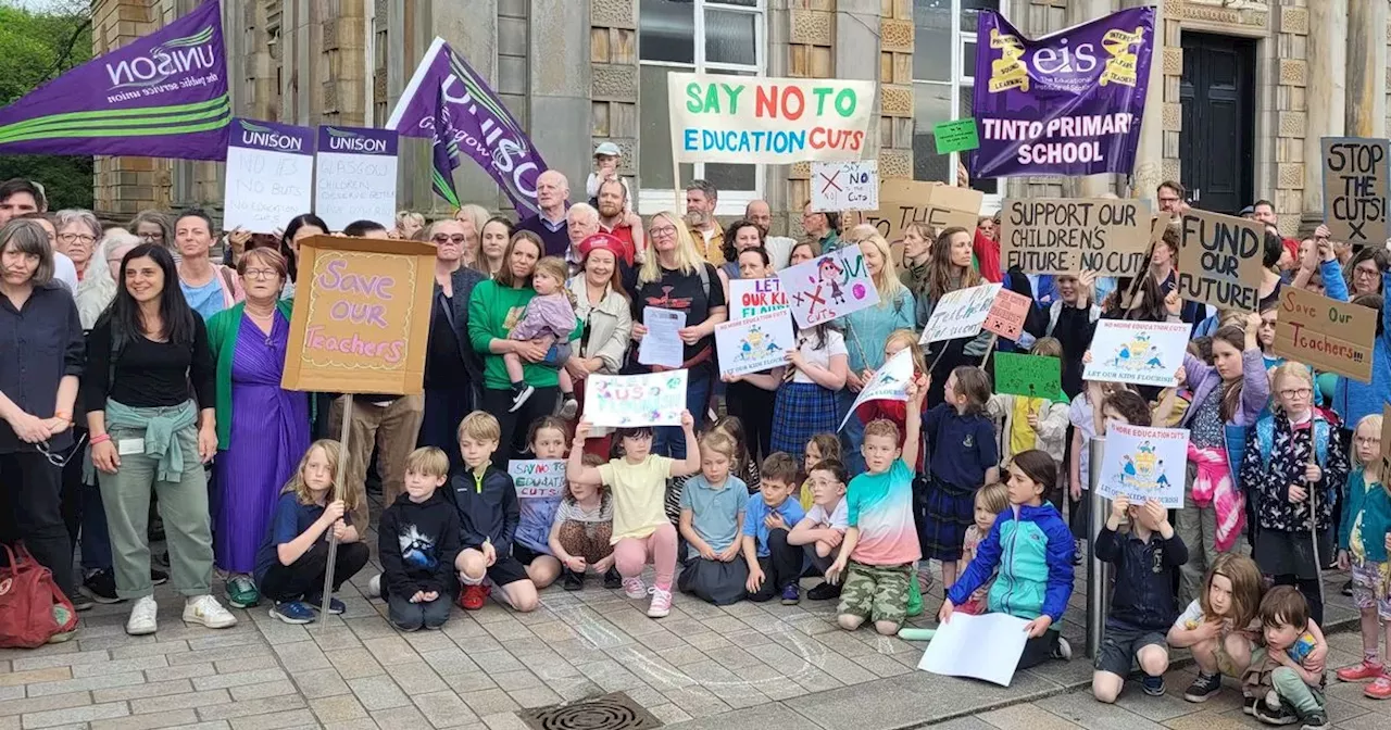 Glasgow parents and pupils demand plans to cut 450 teacher roles are halted