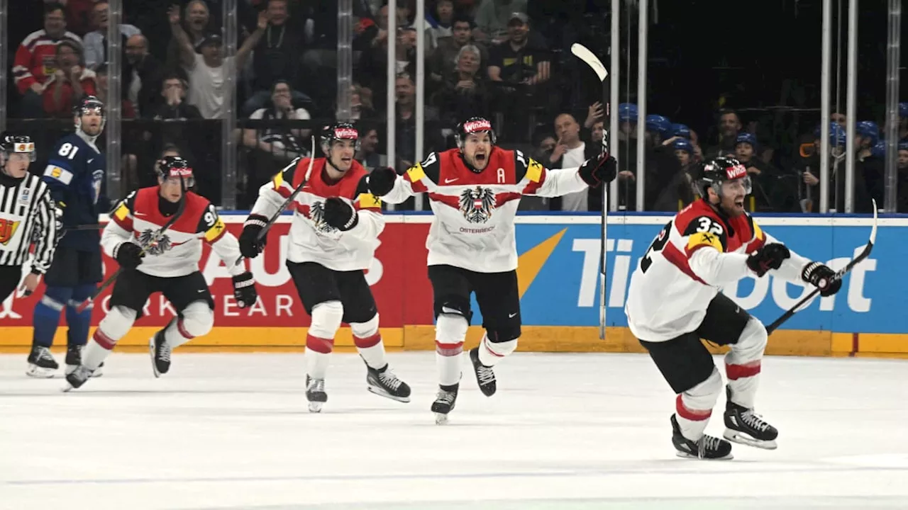 Eishockey-WM: Österreich schlägt Finnland 0,2 Sekunden vor Schluss