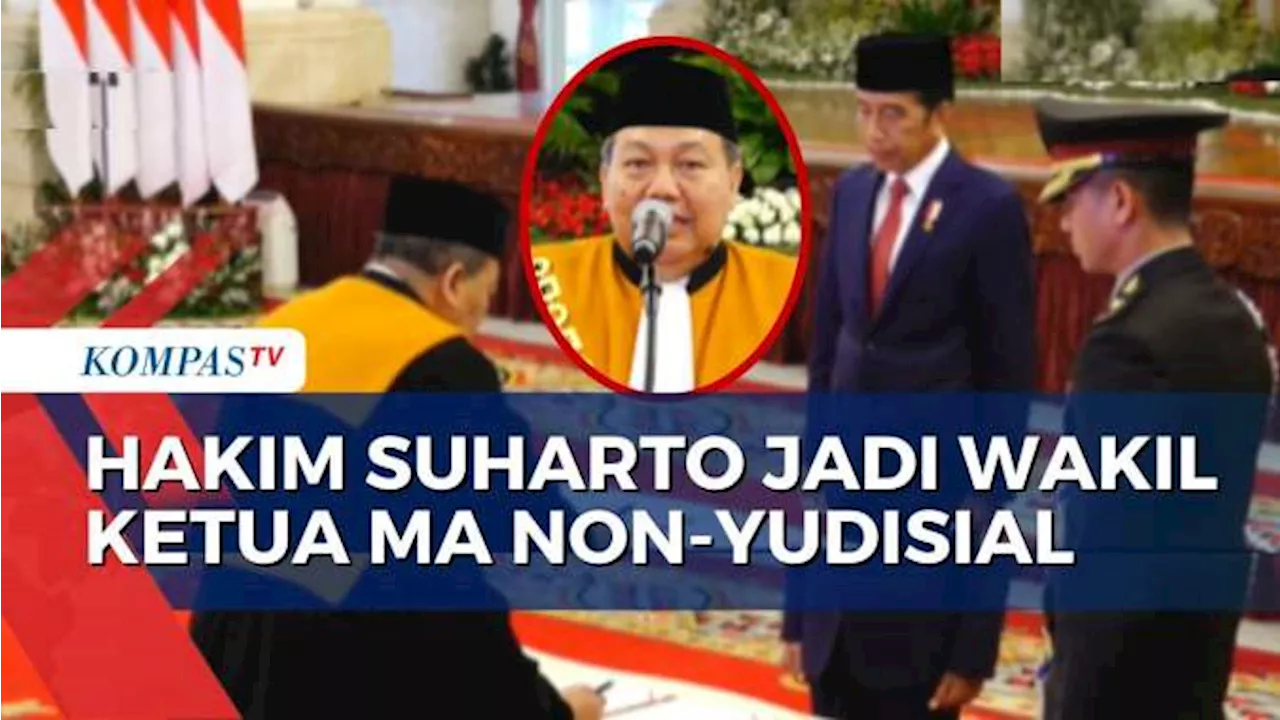 Presiden Jokowi Lantik Hakim Agung Suharto Jadi Wakil Ketua MA Bidang Non Yudisial