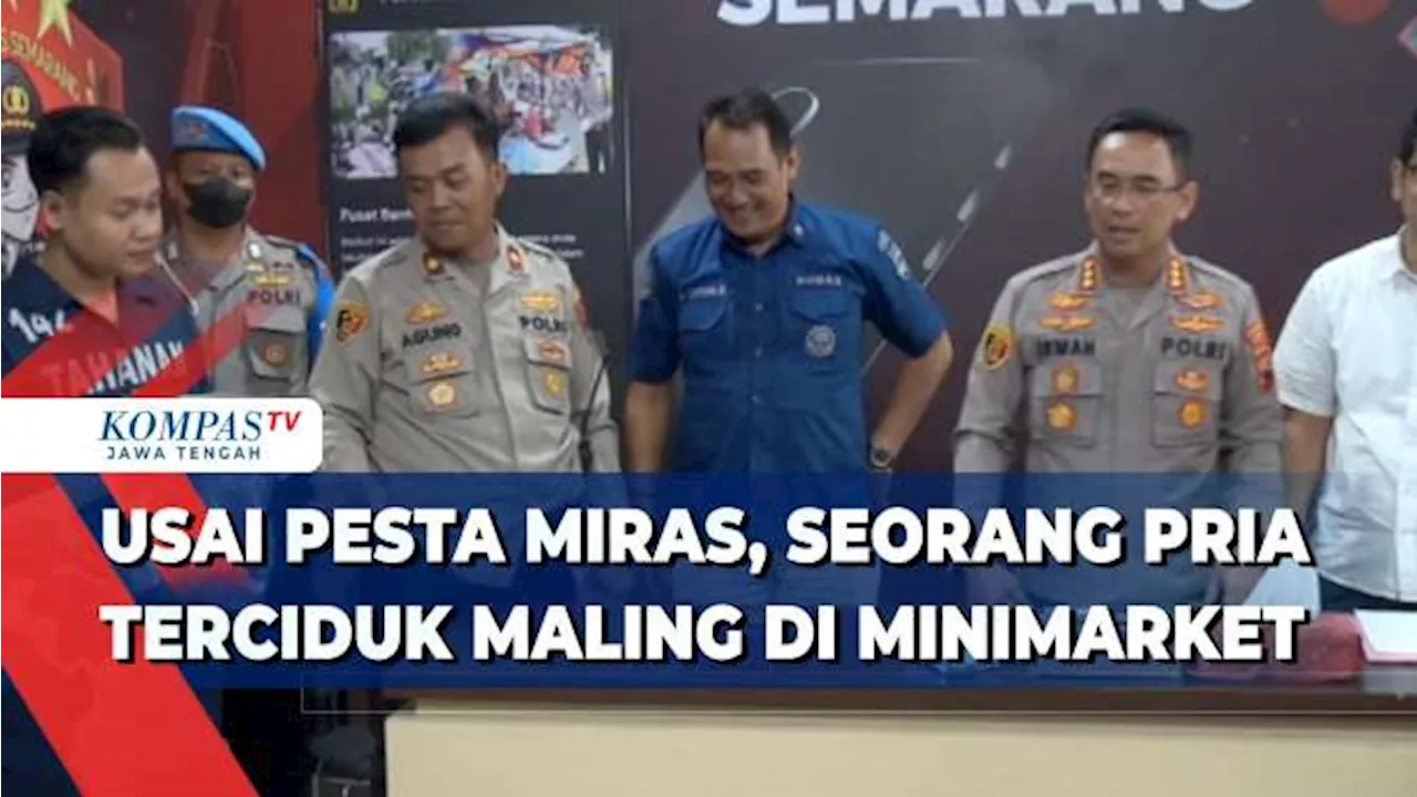 Usai Pesta Miras, Seorang Pria Terciduk Maling di Minimarket