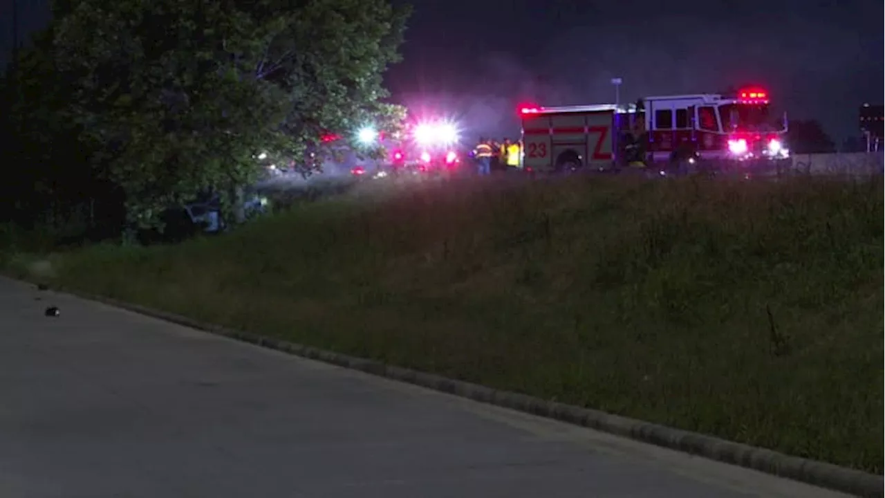 Driver killed after crashing into a tree, catching fire in east Houston