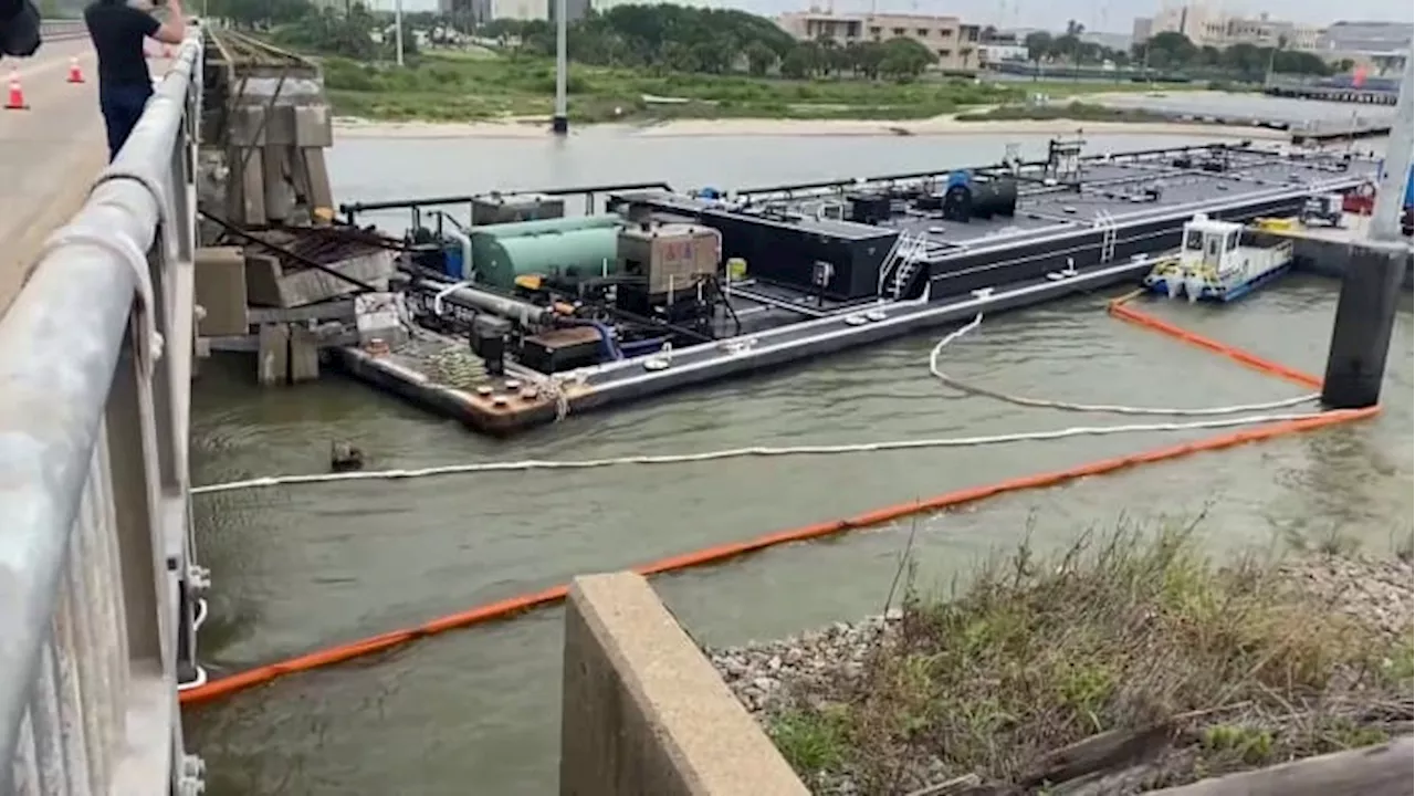 NEW VIDEO: KPRC 2 gets an up-close look of barge that struck, closed Pelican Island Causeway