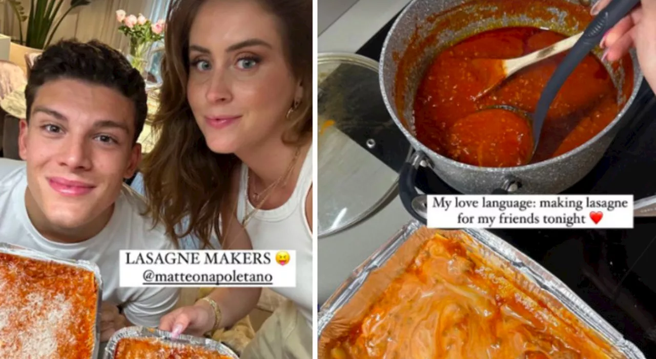 Valentina Ferragni e il suo linguaggio dell'amore: «Le lasagne». Il messaggio segreto nella foto con Matteo Na