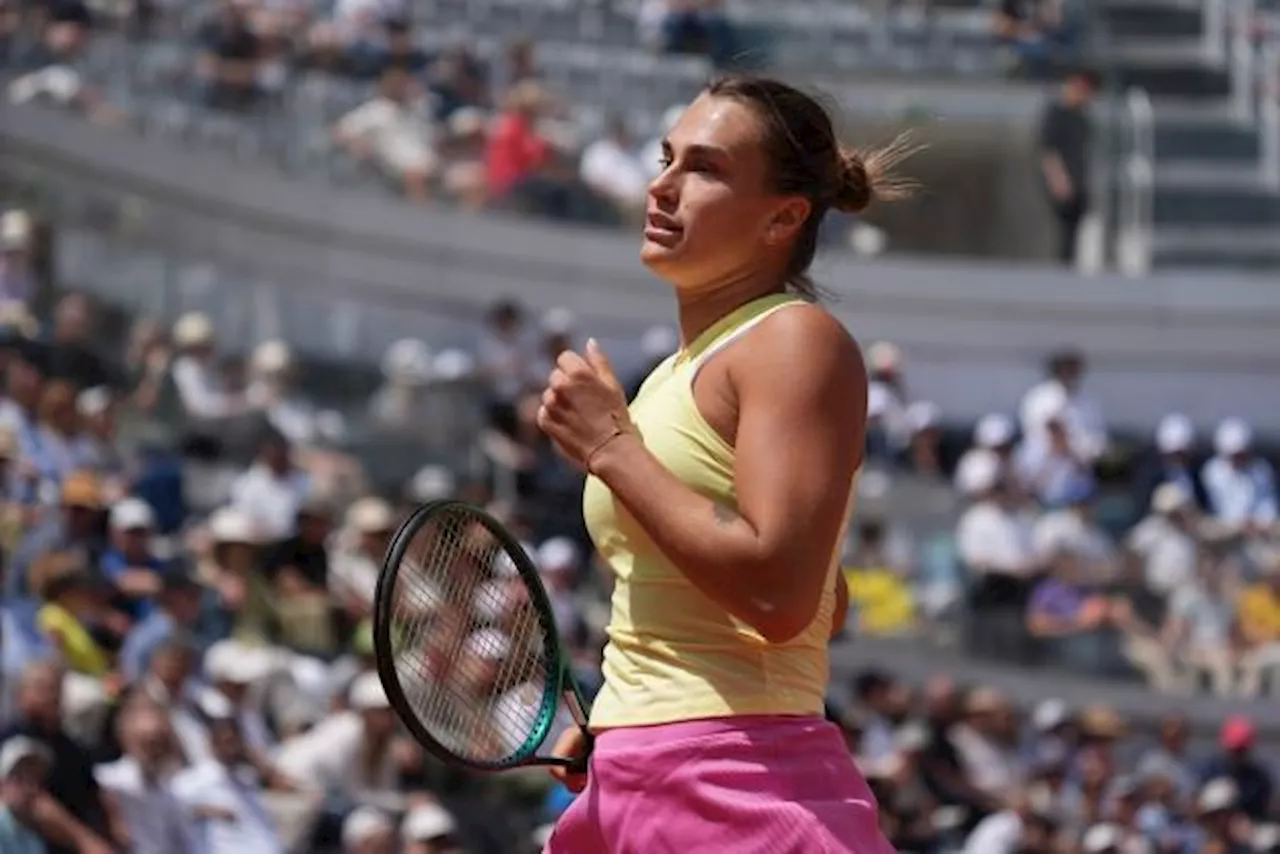 Aryna Sabalenka bat Danielle Collins et rejoint Iga Swiatek en finale du WTA 1000 de Rome