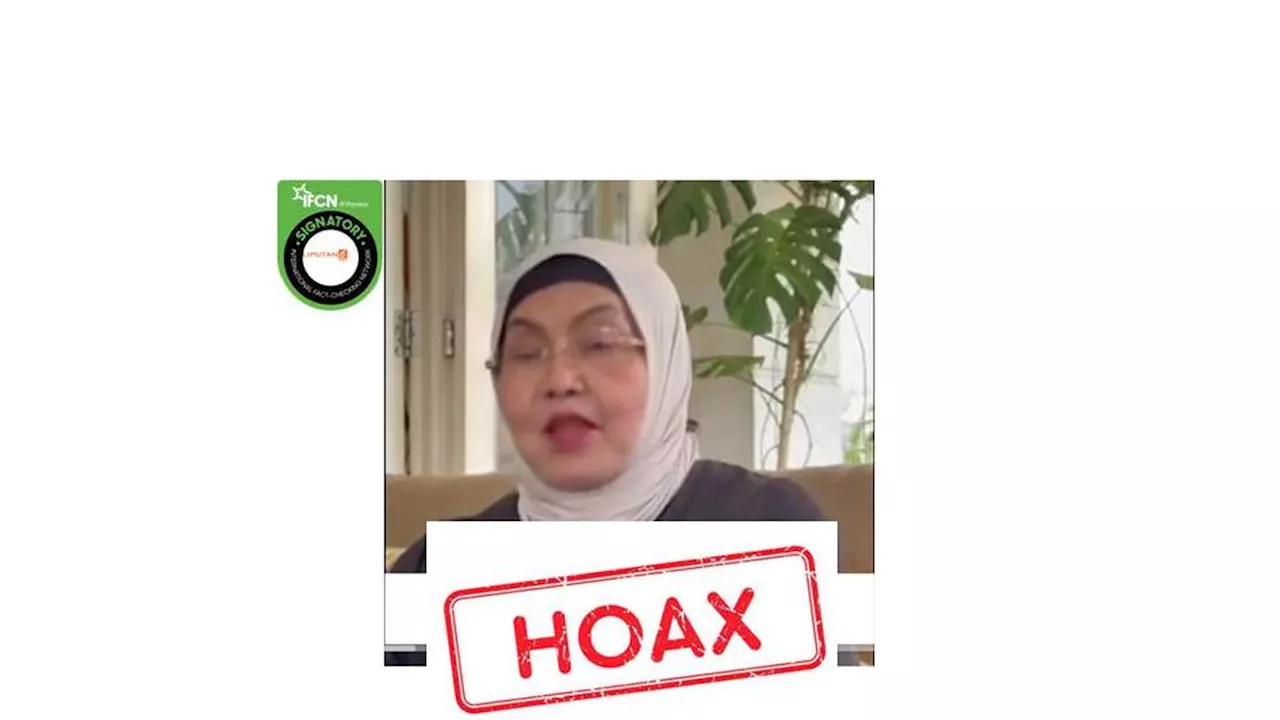 Cek Fakta: Hoaks Video Eks Menkes Siti Fadilah Supari Promosikan Obat Nyeri Sendi