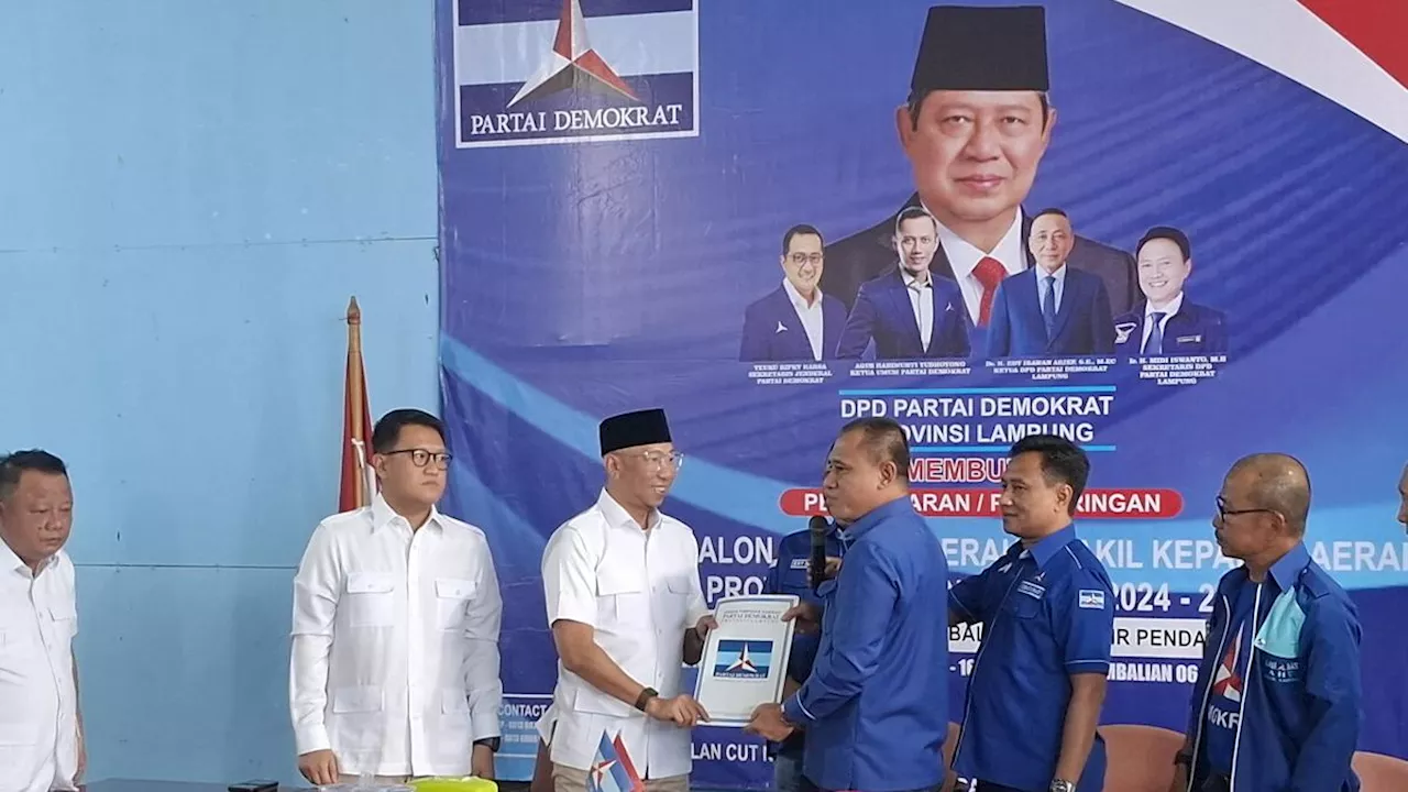 Rahmat Mirzani Djausal, Bacagub Pilihan Prabowo Subianto, Resmi Daftar di Partai Demokrat Lampung