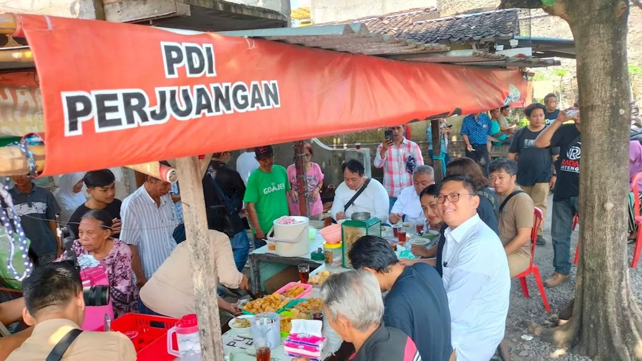 Sudaryono Colek Bambang Pacul Usai Makan Gorengan PDI Perjuangan