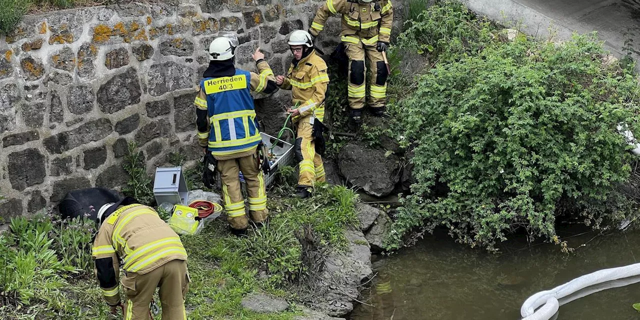 Feuerwehreinsatz im Landkreis Ansbach: Altm&uuml;hl in Herrieden mit giftiger Substanz verseucht?