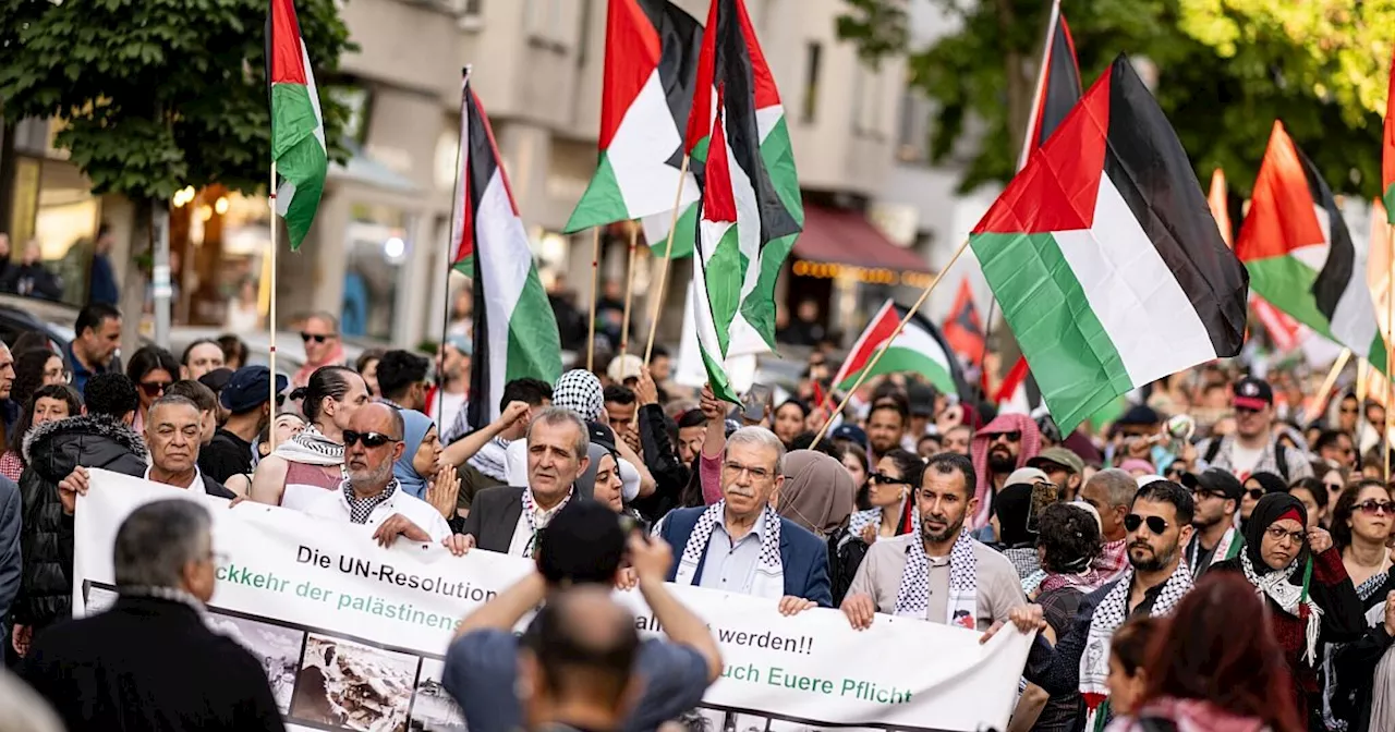 Demonstration zum Palästinenser-Gedenktag in Berlin