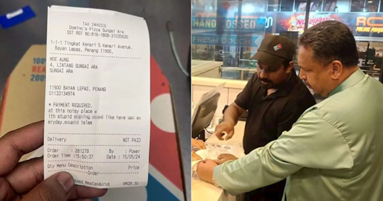 Domino's Malaysia Takes Action After Customer Leaves Islamophobic Message On Receipt