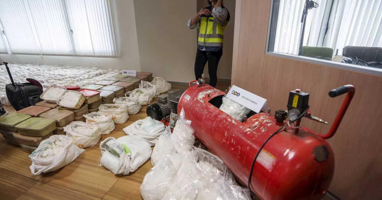 Spanish police say they've broken up Sinaloa cartel network, and seized 1.8 tons of meth