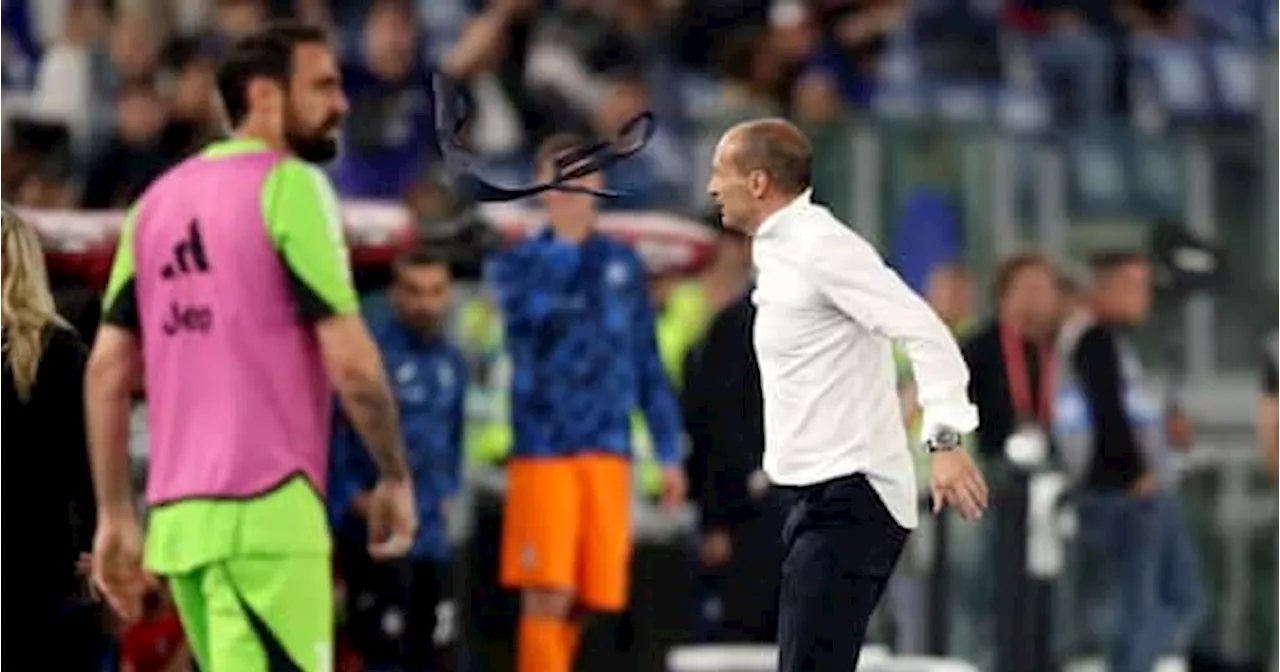 Atalanta-Juventus, Allegri contro tutti: l'espulsione e il gesto a Giuntoli