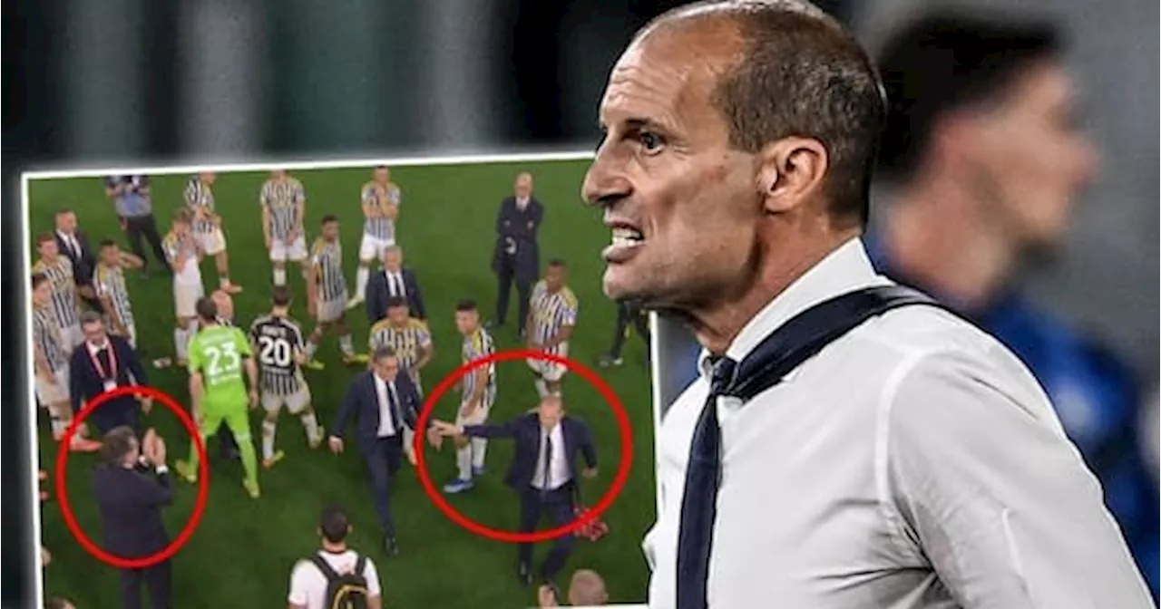 Juventus, Allegri e il gesto a Giuntoli dopo la vittoria della Coppa Italia