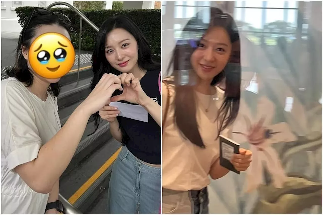 'Queen Of Tears' star Kim Ji-won spotted by fans in Singapore