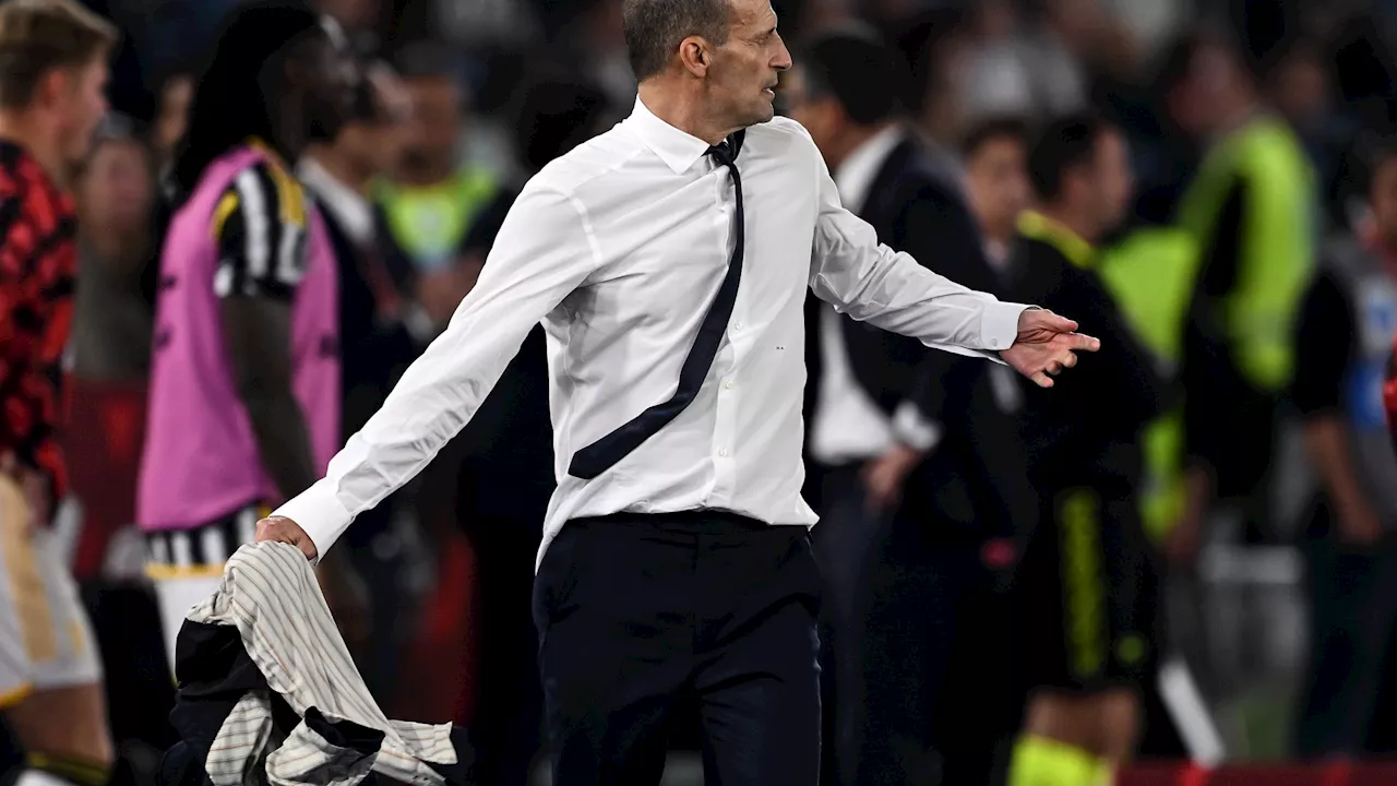 Angry Massimiliano Allegri performed ‘striptease’ then got red card before being dragged away from scr...