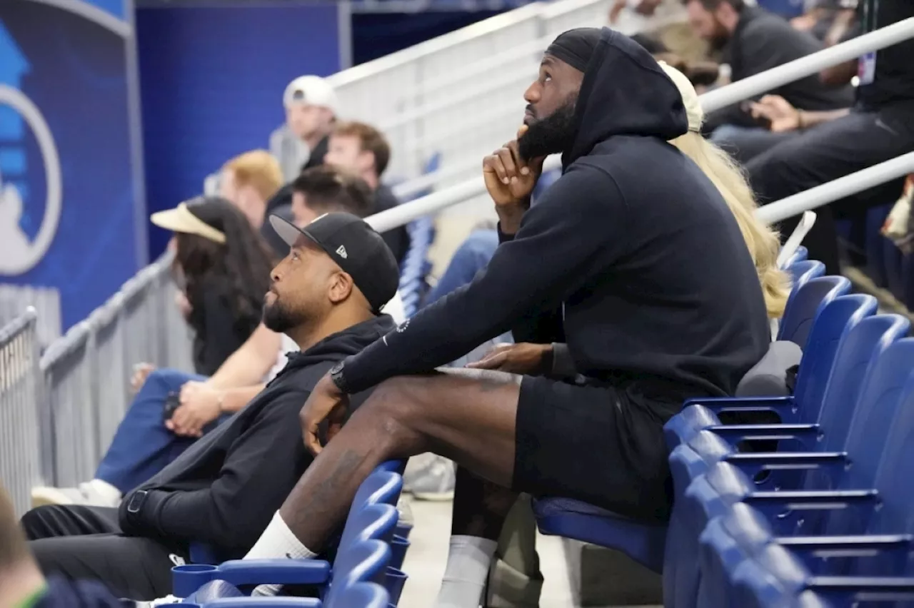 LeBron watches Bronny at NBA draft combine