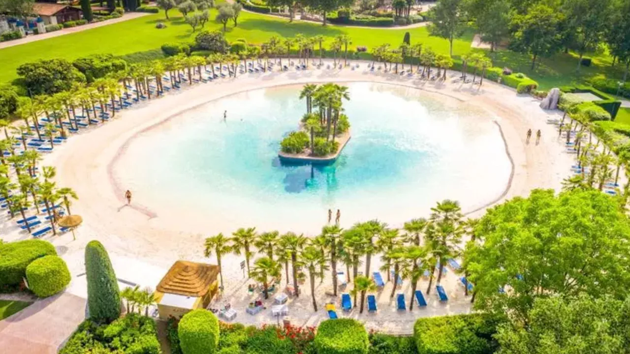 European waterpark compared to the Caribbean with slides, lagoons and private beach to reopen next month...