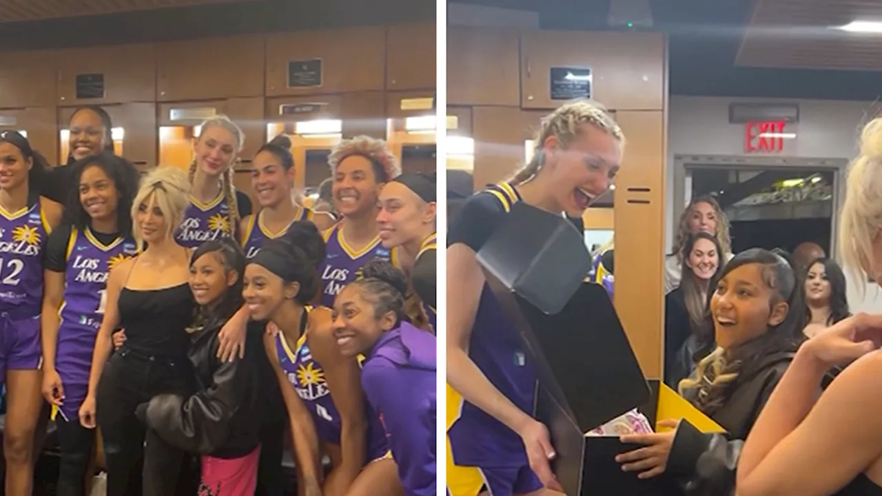 WNBA's Cameron Brink Meets Kim Kardashian, North West At L.A. Sparks Season Opener