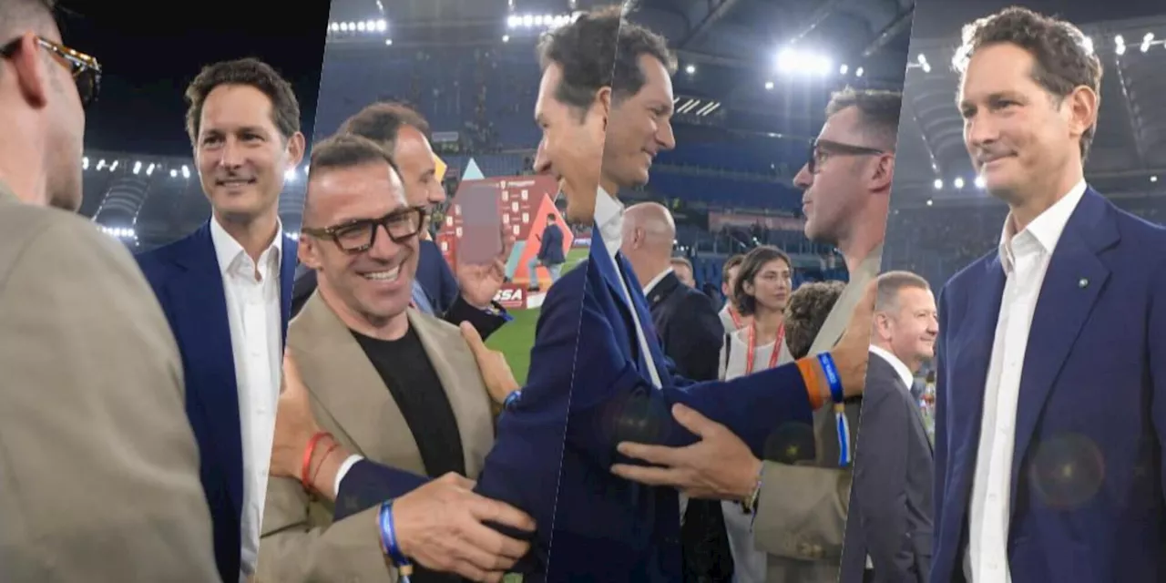 Juve, Roma nel destino: l’abbraccio Del Piero-Elkann fa sognare i tifosi