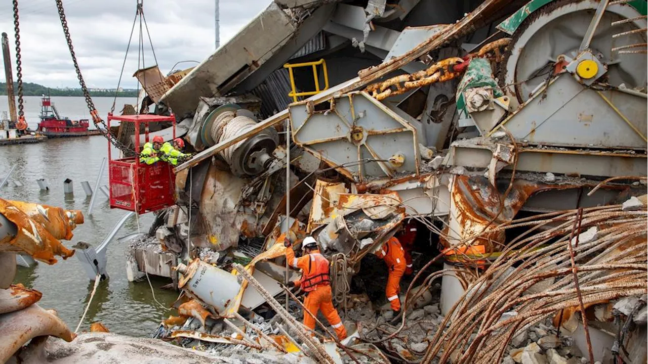 Bridge wreckage removal continues, Unified Command plans to re-float The Dali