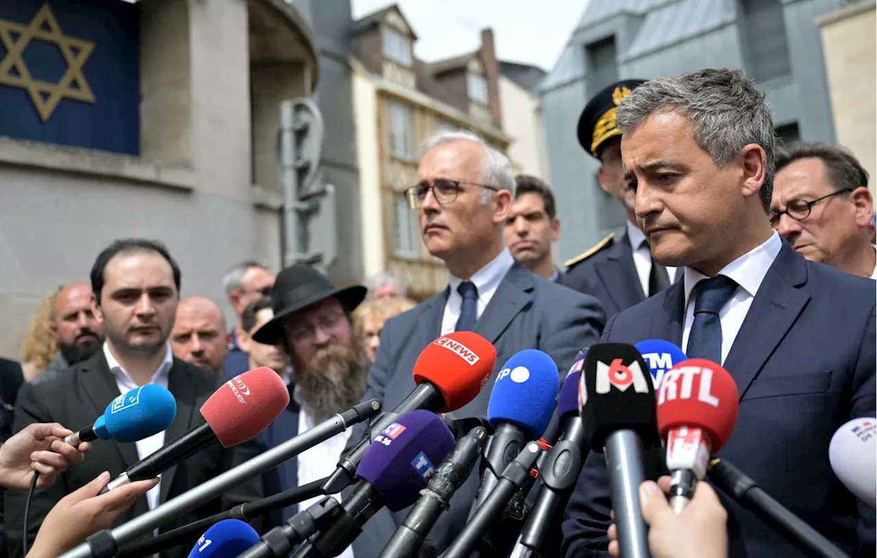 Rouen : Darmanin dénonce un acte « antisémite » par un individu recherché