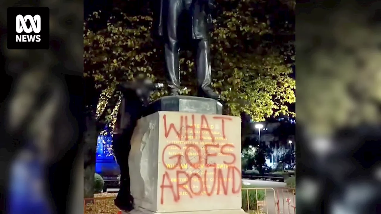 William Crowther statue toppling captured on video as police continue investigation