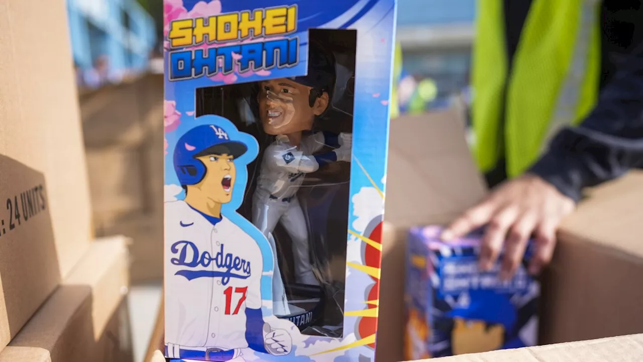 Dodgers' first Shohei Ohtani bobblehead giveaway creates 'a stir' and snarls stadium traffic