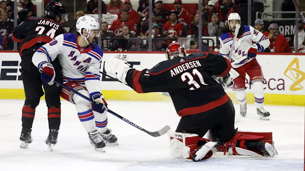 Kreider's 3rd-period hat trick lifts Rangers into Eastern Conference Final with win over Hurricanes