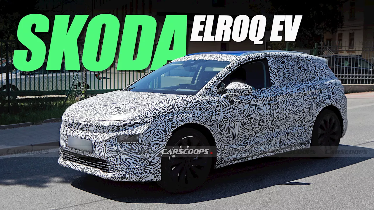 Skoda Elroq Compact Electric SUV Spied For The First Time