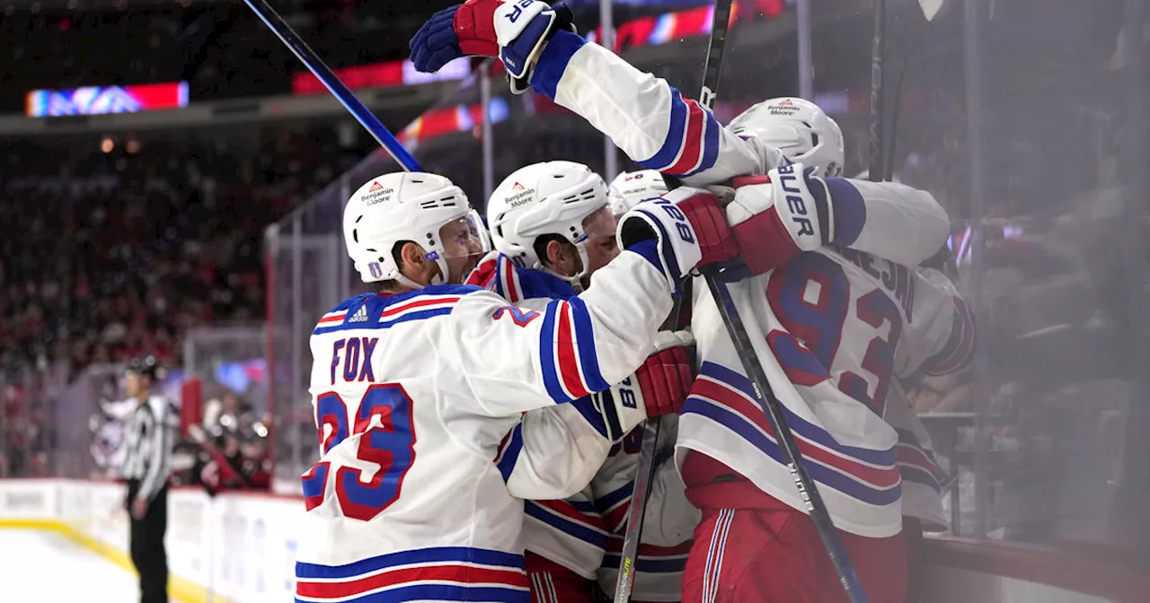 Kreider's 3rd-period hat trick lifts Rangers into Eastern Conference Final with win over Hurricanes