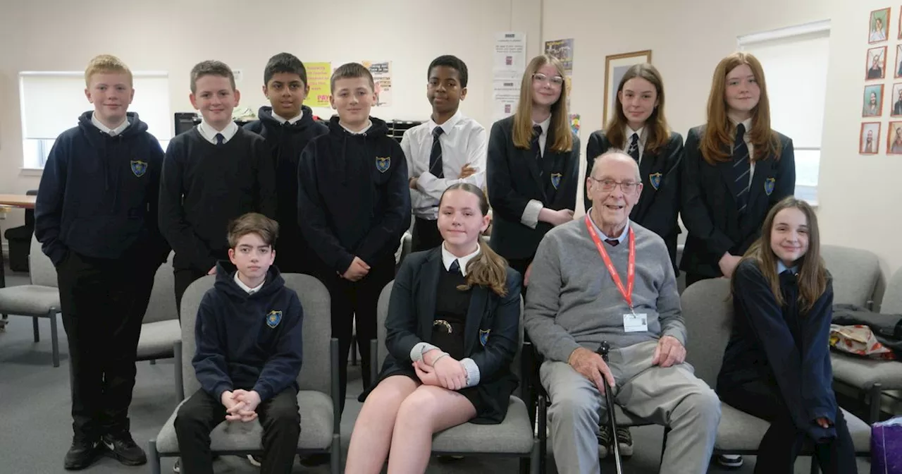 Airdrie Academy welcomes 95-year-old former pupil during 175th anniversary year