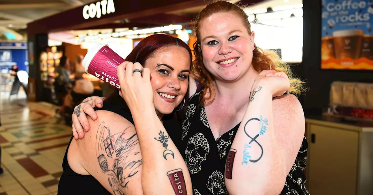 Costa obsessed sisters get matching coffee cup tattoos