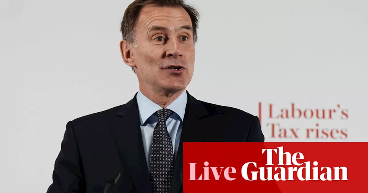 Jeremy Hunt attempts to draw general election dividing line between the Conservatives and Labour over tax