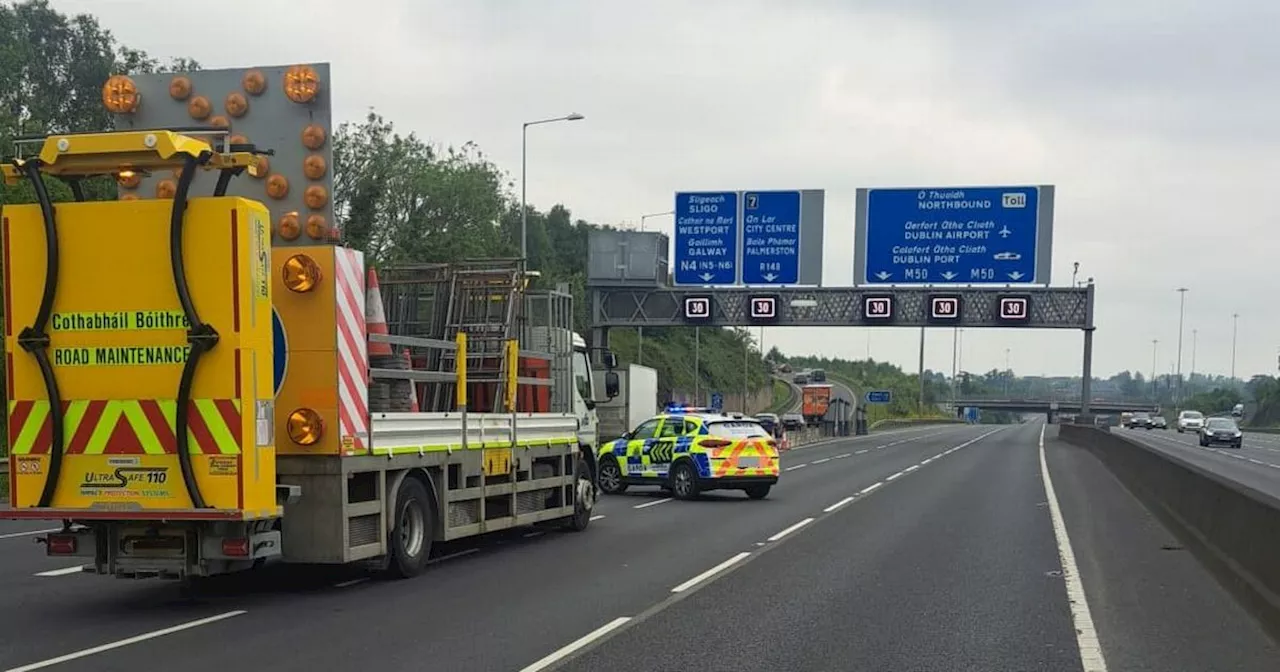 Motorcyclist, 40s, tragically dies following collision with lorry on M50