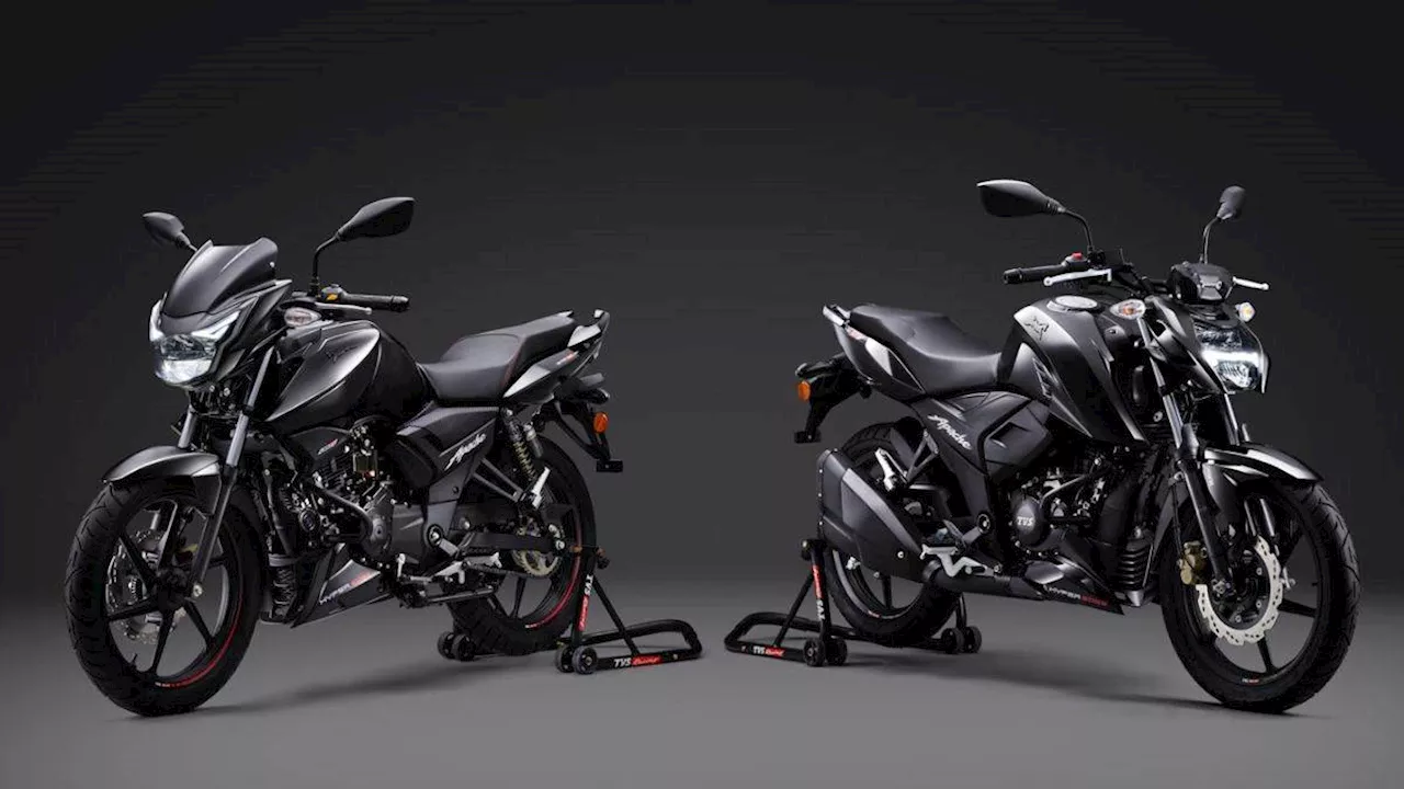 TVS Apache RTR 160 और Apache RTR 160 4V के Black Edition लॉन्च, जानिए कीमत और खासियत