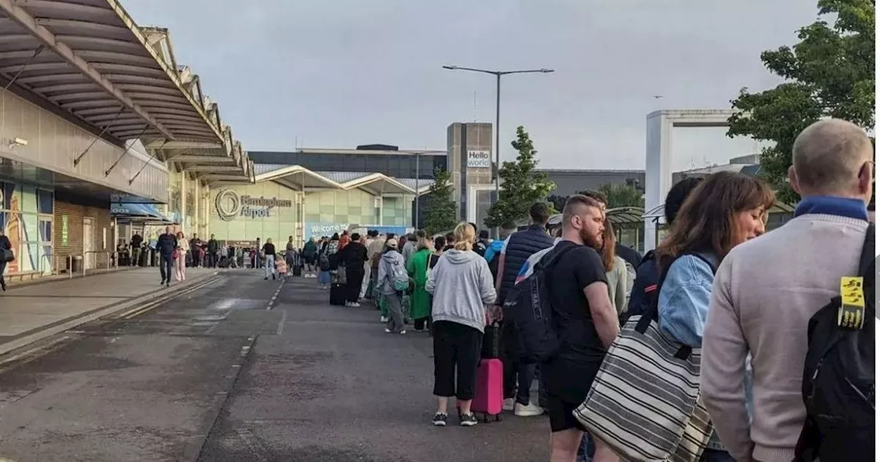 Birmingham Airport hit by huge queues outside after 'operational' decision