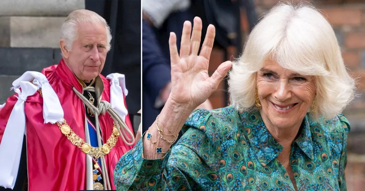 Queen Camilla gives King Charles a telling off saying he needs to 'behave himself'