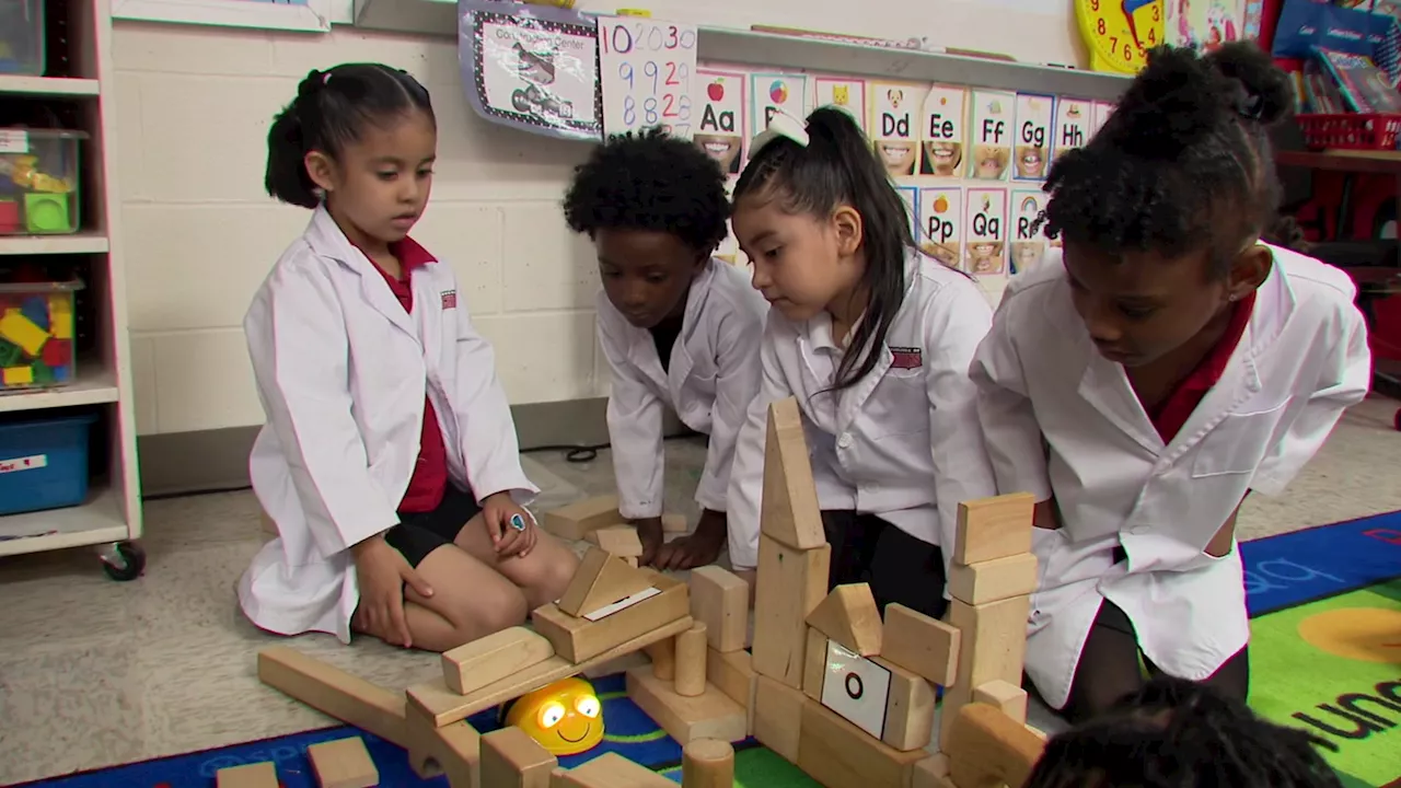 Pre-schoolers learn the basics of computer programming in Cedar Hill ISD