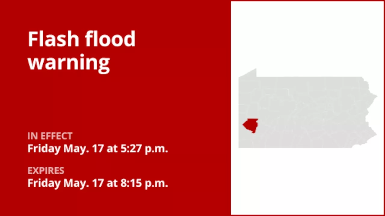 Update: Flash flood warning issued for Allegheny County Friday evening