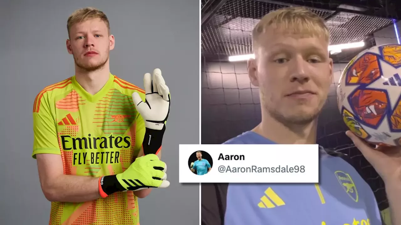 Aaron Ramsdale appears to respond to claims he's agreed deal to leave Arsenal