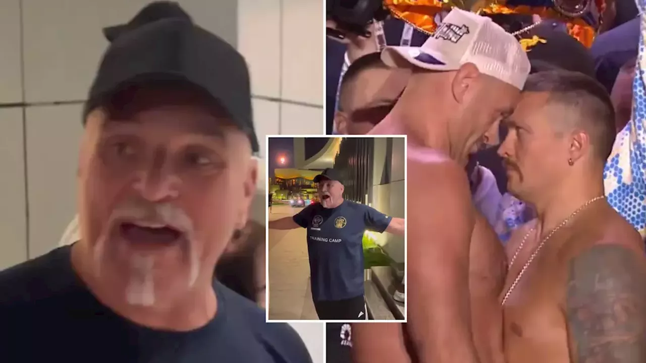 John Fury went berserk during explosive rant after Tyson Fury vs Oleksandr Usyk weigh-in