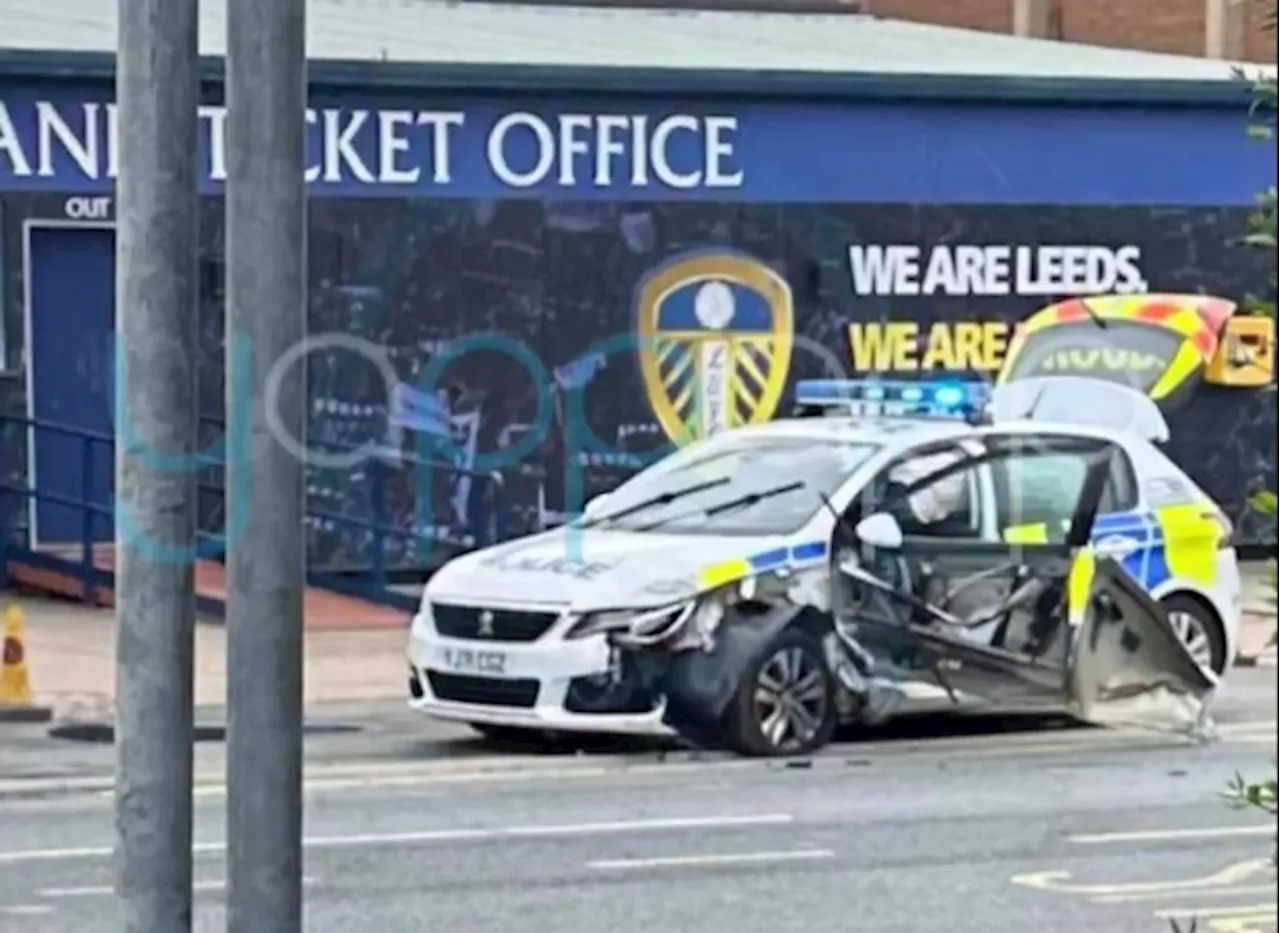 Leeds defender Charlie Cresswell involved in car crash with police vehicle before Championship play-off...