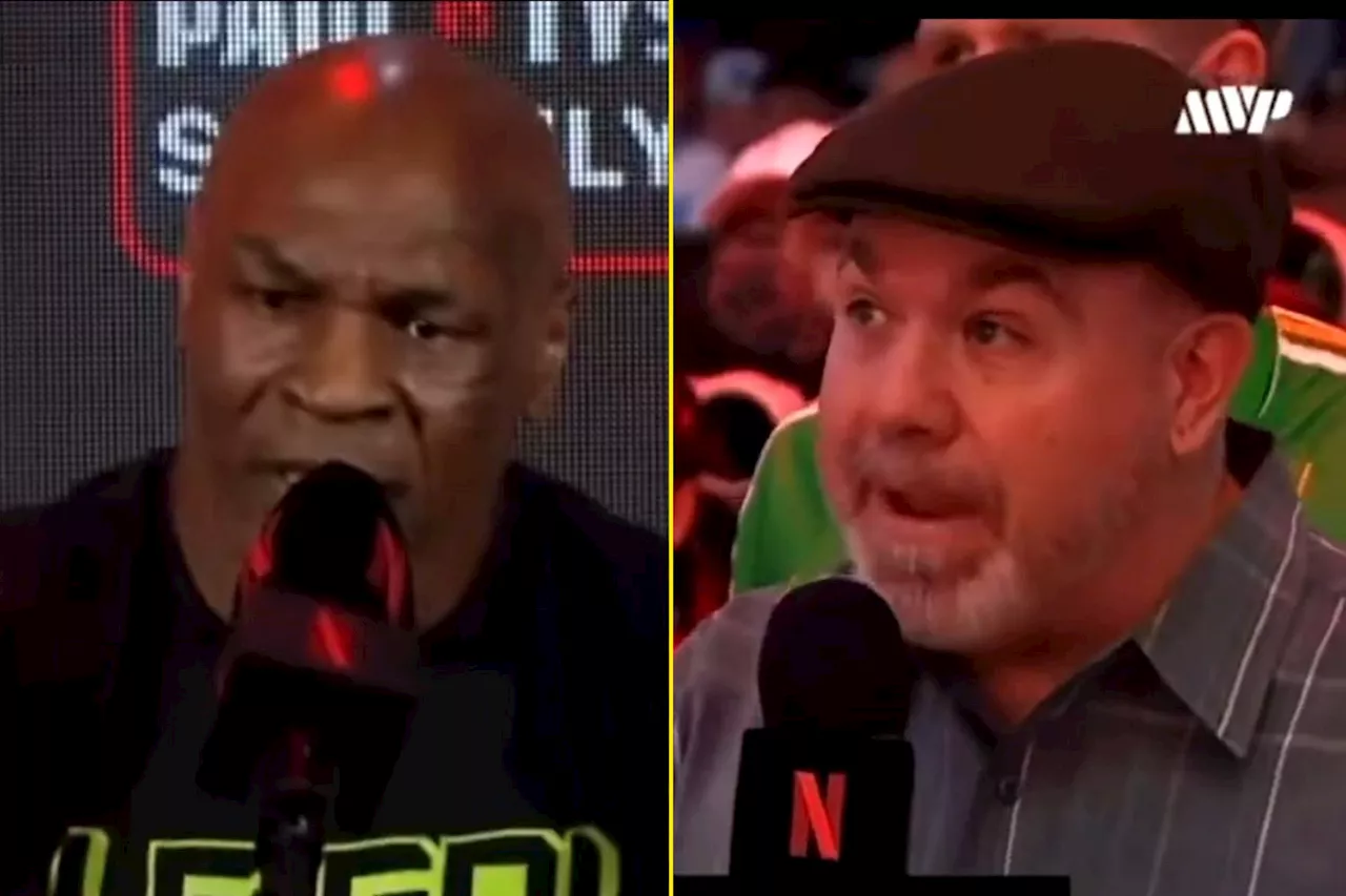 – Mike Tyson reacts furiously and snaps at reporter after being labelled ’58-y...