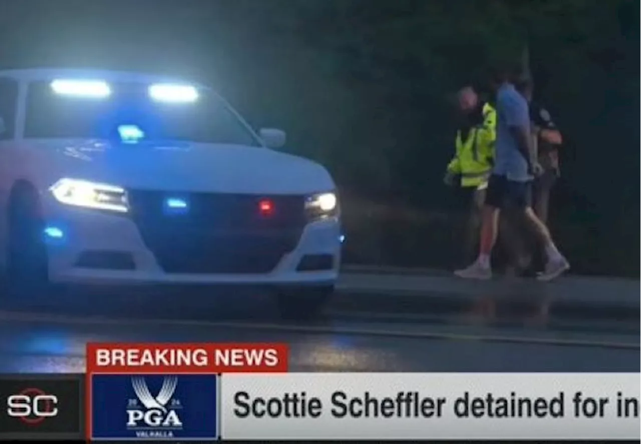 World No. 1 golfer Scottie Scheffler arrested and taken away in police car hours before tee off at PGA...