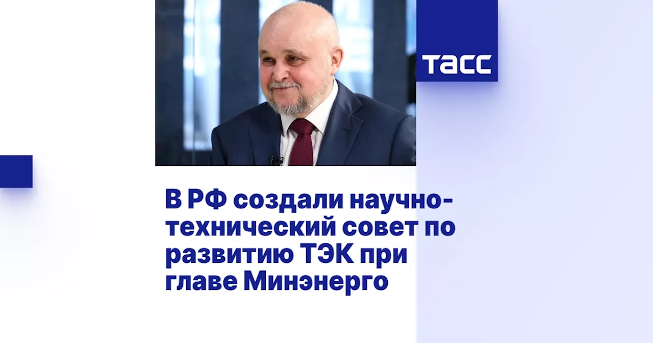 В РФ создали научно-технический совет по развитию ТЭК при главе Минэнерго