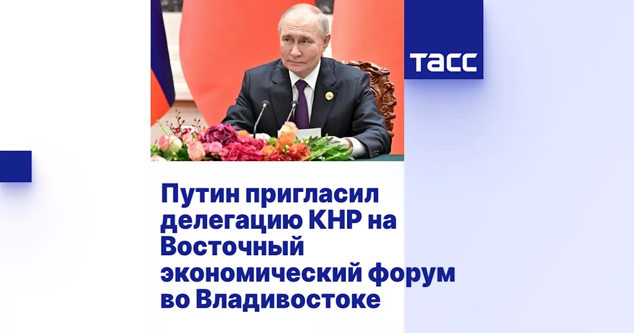 Путин пригласил делегацию КНР на Восточный экономический форум во Владивостоке