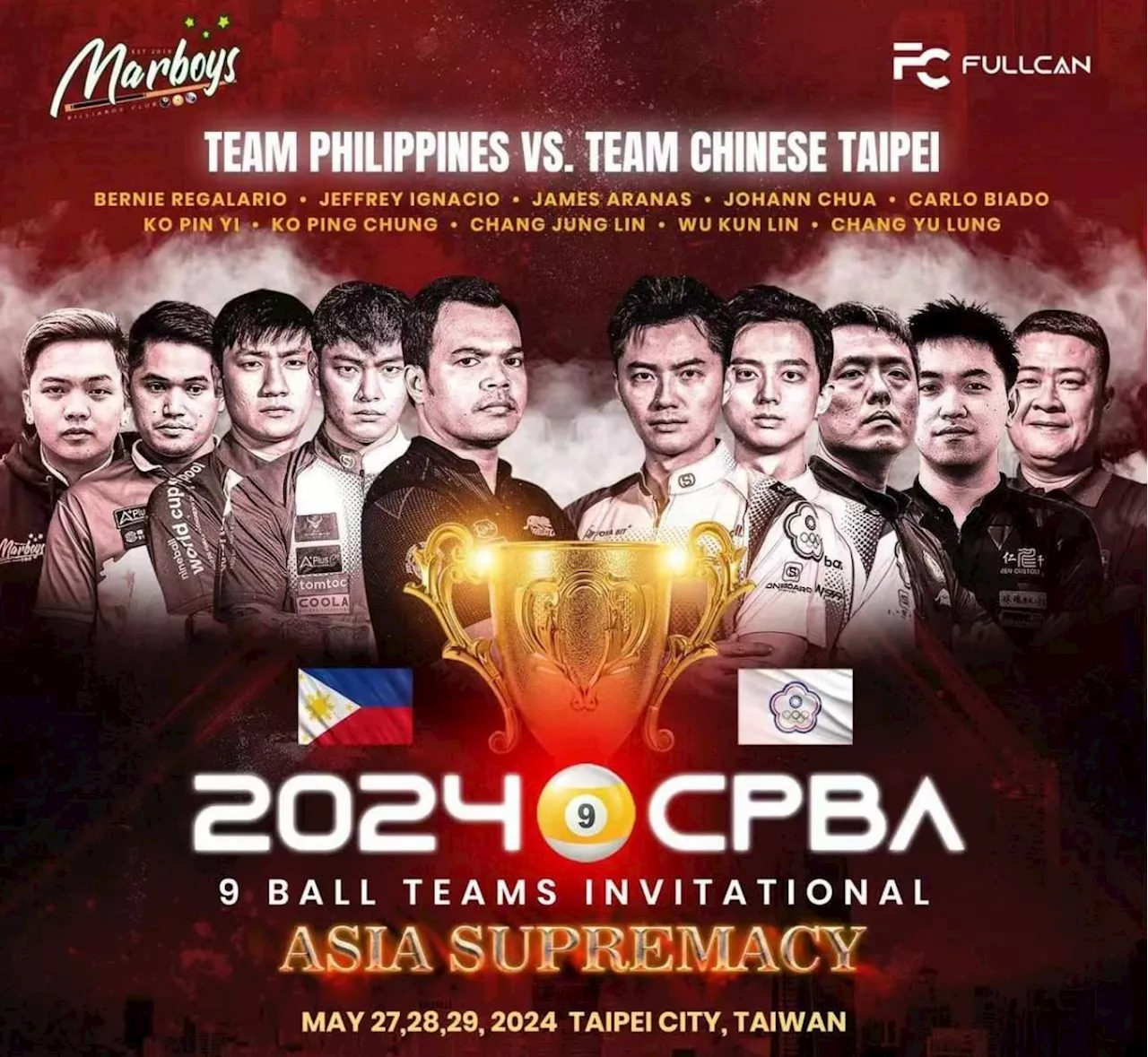 PH clashes with Taiwan in 9-ball showdown