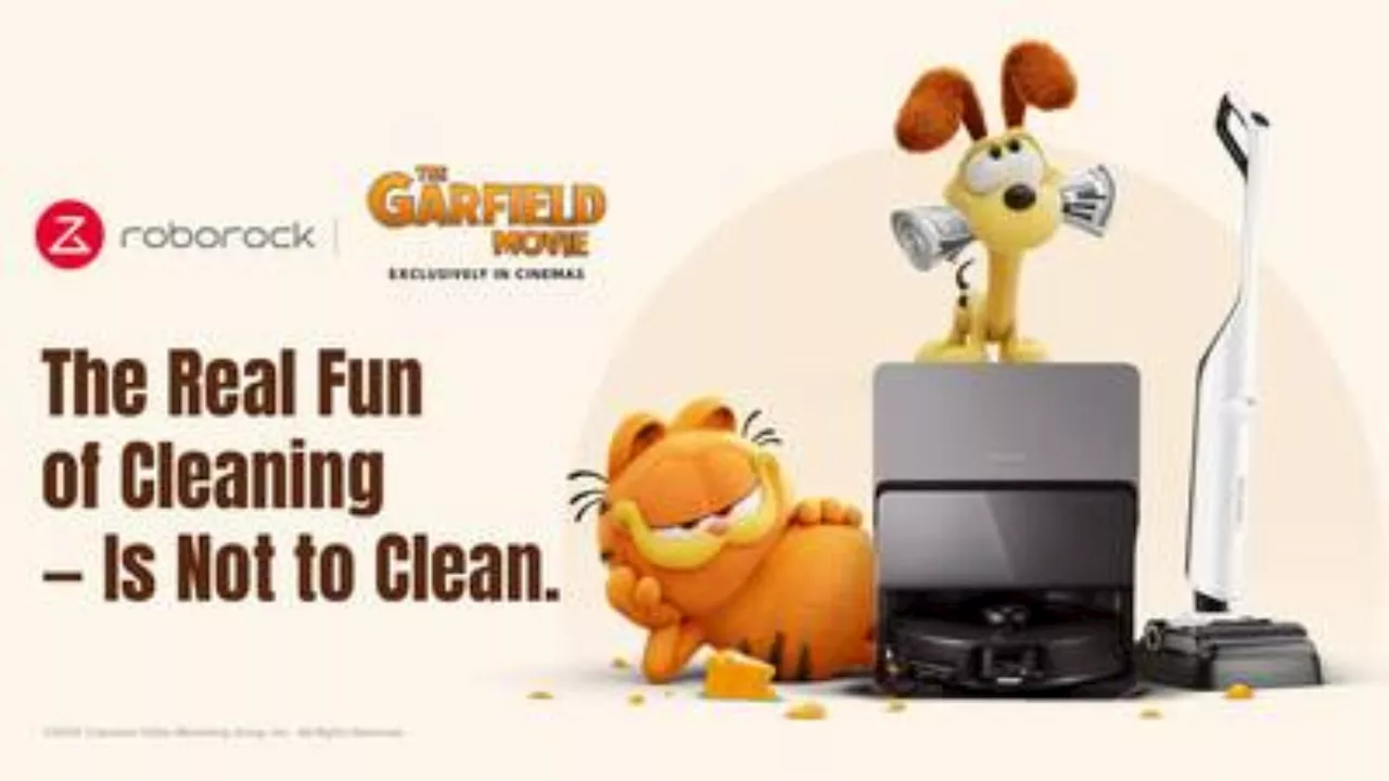 Roborock Teams Up with 'The Garfield Movie' to Give Garfield a More Pampered Life